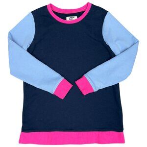 Women's LANDS' END "Serious Sweats" Colorblock Pullover‎ Sweatshirt- Size S